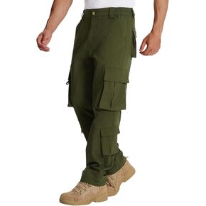 Susclude Cargo Work Pants for Men - Heavy Duty Stretch Work Pants Durability Ripstop Hiking Pants with 8 Pockets