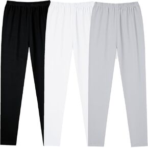 Girls Leggings Warm White Black Athletic Leggings Soft Dance Yoga School Leggings Tights Pants for Girls Gift