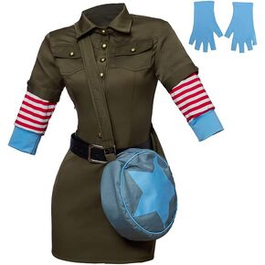 Ramona Flowers Cosplay Costume Sexy Cargo Dress Outfit with Star Circle Messanger Bag for Women
