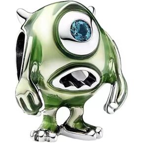 Green Monster Charms Compatible for Pandora Bracelets and Necklaces for Women 925 Sterling Silver Jewelry Women's Bead Charms,Birthday Gifts