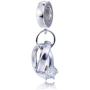 Wedding Anniversary Your Engagement Ring Crystal 925 Sterling Silver Multi Open Clasp Clip On Bead For Charms Bracelets Best Jewelry Gifts for Her