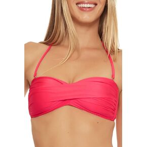 Trina Turk Women's Monaco Bandeau Bikini Top, Adjustable, Tie Back, Swimwear Separates