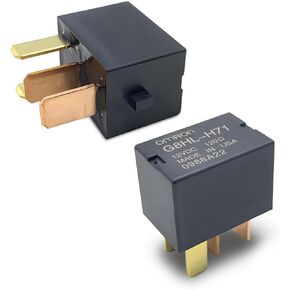 2 PCS G8HL-H71 Automotive Four-pin Air Conditioning Relay, 12V 120Ω Miniature AC Starter Relay, Replaces OEM 39794-SDA-A03 Accessory, Compatible with Accord, Fit, Odyssey, CRV, Civic (Black)
