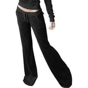 XFLnaraz Women Velvet Baggy Jogger Sweatpants High Waist Wide Leg Elastic Waist Lounge Athletic Long Trousers Streetwear