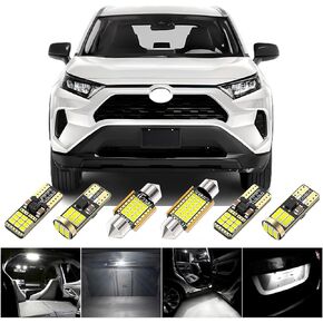 استبدال مجموعة الإضاءة الداخلية BMT xms LED لسيارة Toyota RAV4 2006-2023، لمبة LED داخلية بيضاء ساطعة 6000K، 14 قطعة