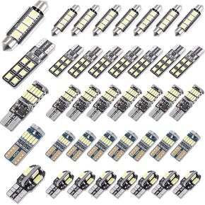Motoforti Universal Interior Car Lights LED Dome Light, T10 24/25/32/34/41mm Car Interiors Map Dome Trunk Cargo Door Courtesy License Plate Light, Plastic Metal, Multicolor, 1 Set