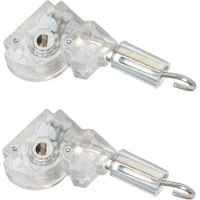2pcs 1" Blinds Wand Tilter Mechanism with D Shaped Gear 5/32" Hook Connection for Aluminum or Vinyl Mini Blinds with Measure 1" x 1" headrail