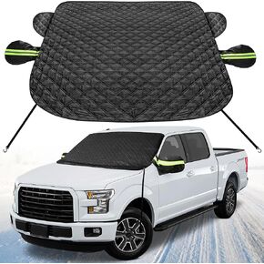 غطاء الزجاج الأمامي XHRING لشاحنة الجليد والثلج، غطاء مغناطيسي للسيارة مضاد للثلج، درع الصقيع مع أغطية مرآة جانبية متوافقة مع Ford F150 F-150 F250 Explorer وغيرها من شاحنات الالتقاط وسيارات الدفع الرباعي كبيرة الحجم in Kuwait