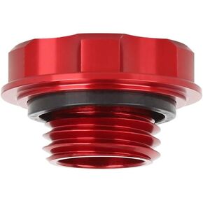 Unifizz Car Aluminum Alloy Engine Oil Filler Cap Plug Cover Replacement Red for Honda EK Civic EG Valve Oil Cap
