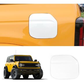 Fuel Tank Door Cover Gas Cap Trim Compatible with 2021 2022 2023 2024 2025 Ford Bronco 2/4 Door Exterior Accessories Oil Filler Cap Decal Sticker Decoration Decor 1 Pack Black