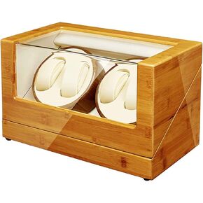JQUEEN Watch Winder with Quiet Motors (Y-Bamboo)