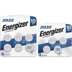Energizer 2032 Batteries, Lithium CR2032 Watch Battery Combo Pack, 10 Count