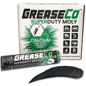 Molybdenum Grease | Extreme Super Duty Performance Calcium Sulfonate | Moly | 5th Wheel | Ball and Joint | Automotive | Tractor | 10 Pack of Tubes | Grease for Grease Gun | NLGI 2 | SuperDuty Moly