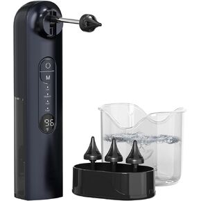 Ear Wax Removal, Ear Cleaner, Safe Ear Wax Removal Kit, 4 Modes-Ear Irrigation Flushing System, Ear Cleaning Kit - IPX7 Waterproof (Blue)