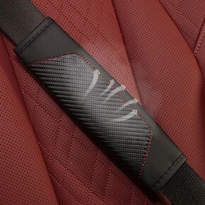 SOMUCH 2PCS Carbon Fiber Seat Belt Cover Pad, Soft Shoulder Protection Seatbelt Cushion, Universal Fit for Car Truck SUV (Black)