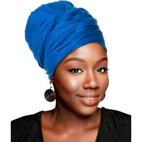 HOMELEX Head Wraps Turbans Stretch Jersey Knit Headwraps Wrap Turban Scarf Tie for Women