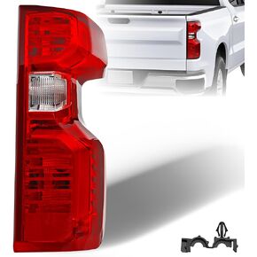 Brake Tail light Compatible with 2019-2023 Chevy Silverado 1500 and 2500/3500HD 2020-2023 - Rear Taillight Assembly Replaces for GM2800308 and 84554656 - Left Driver Side - Halogen Type