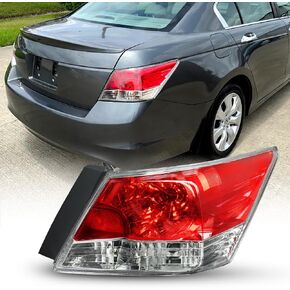 AUTOONE Honda Accord Tail Lights Compatible with 2008 2009 2010 2011 2012, Honda Accord Tail Light Assembly Left, Driver Side, Rear Factory OEM