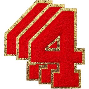 3PCS Black Chenille Letters Patch, Large Size 4-1/2" Iron on Letter Patches Varsity Patches for Clothing, E