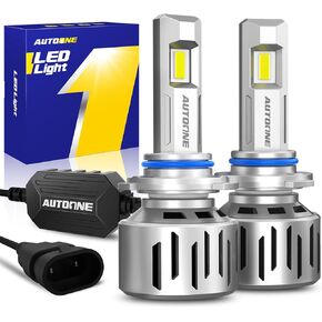 AUTOONE 9005 Fog Light Bulbs, 32,000LM with Cooling Fan, HB3 Powersport Fog Lamp, IP68 Waterproof, Quick Installation, Pack of 2