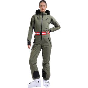 GSOU SNOW Ski Suit Women Snowsuit One Piece Snowboarding Waterproof Windproof Jumpsuit for Outdoor Sports