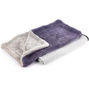 The Rag Company - Off Road - The 4X4 Pack - Super Absorbent Microfiber Drying Towel Combo; Safe on All Exterior Paint and Plastics; Perfect for Side-by-Sides and ATVs;16in x 16in & 25in x 40in(2-Pack)