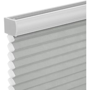 Changshade Cordless & Light Filtering Cellular Shade, Pleated Honeycomb Shade with The Diameter of 1.5 inch honeycombs, Polyester Window Shade and Blind, 29 inches Wide, Grey CEL29GY64D