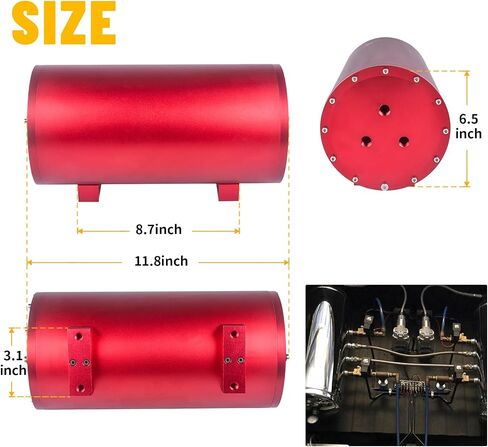 150 PSI Air Compressor with 1.6 Gallon 200 PSI Air Tank Aluminum Air Compressor Onboard System 12V 1/4NPT for Train Truck Trailer Train Auto Air Lift Suspension Heavy Duty Air Horn Compressor in Kuwait