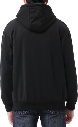 Men's Fashion Hoodies Sweatshirts Loose Fit Heavyweight Quarter-Zip Sweatshirt Fleece-Lined Pullover in Saudi Arabia