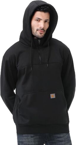 Men's Fashion Hoodies Sweatshirts Loose Fit Heavyweight Quarter-Zip Sweatshirt Fleece-Lined Pullover in Saudi Arabia