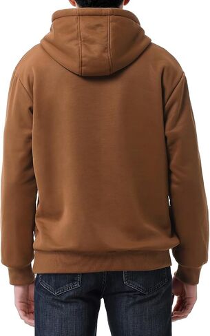 Men's Fashion Hoodies Sweatshirts Loose Fit Heavyweight Quarter-Zip Sweatshirt Fleece-Lined Pullover in Saudi Arabia