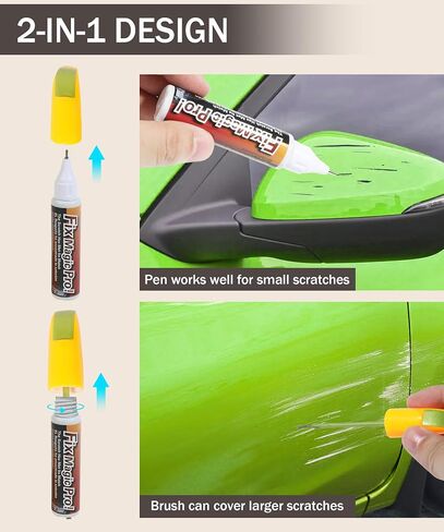 قلم طلاء Zlirfy Touch Up، مزيل خدوش السيارة للخدوش العميقة، قلم إصلاح خدوش طلاء السيارة اثنين في واحد، قلم طلاء السيارة لملحقات السيارة، مزيل خدوش السيارة للخدوش العميقة (أبيض) in Saudi Arabia