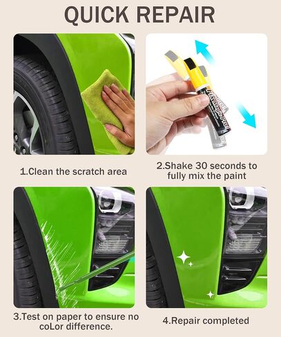 قلم طلاء Zlirfy Touch Up، مزيل خدوش السيارة للخدوش العميقة، قلم إصلاح خدوش طلاء السيارة اثنين في واحد، قلم طلاء السيارة لملحقات السيارة، مزيل خدوش السيارة للخدوش العميقة (أبيض) in Saudi Arabia