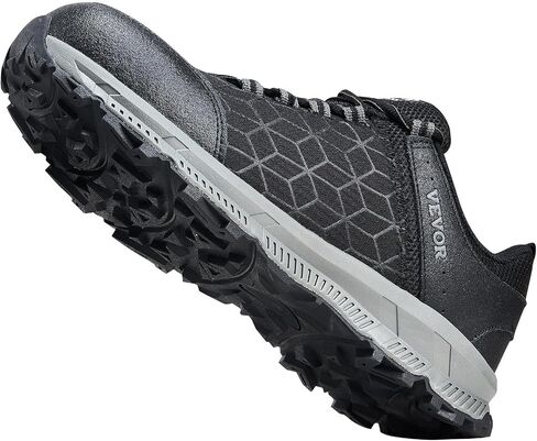 VEVOR Men's Aluminum Alloy Toe Lightweight Cushion Industrial Work Shoes Construction Sneakers Black in Saudi Arabia