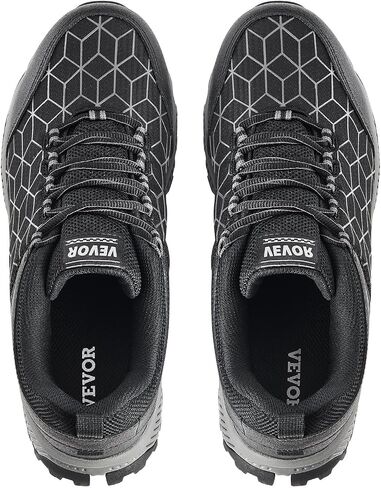 VEVOR Men's Aluminum Alloy Toe Lightweight Cushion Industrial Work Shoes Construction Sneakers Black in Saudi Arabia