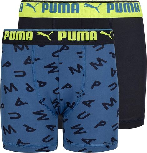 PUMA Boys' 2 Pack Printed Performance Boxer Brief in Saudi Arabia