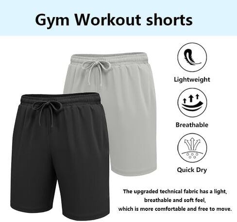 COOFANDY Men's Workout Gym Shorts Mesh Athletic Shorts Lightweight Quick Dry Training Short Pants with Pockets in Kuwait