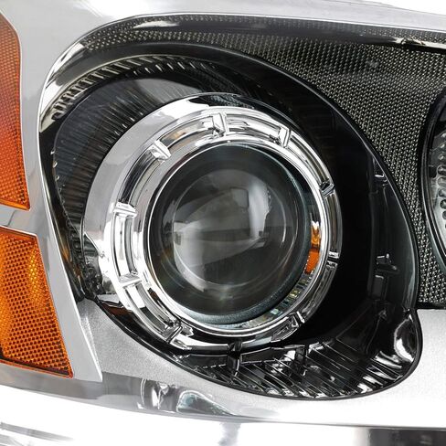 Pair Headlights Assembly DOT Approved Compatible with 2007 2008 2009 2010 2011 2012 GMC Acadia SLE SLT Black Housing Amber Reflector OE Halogen Type Headlamps Driver and Passenger Side in Kuwait