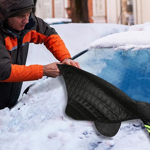 غطاء الزجاج الأمامي XHRING لشاحنة الجليد والثلج، غطاء مغناطيسي للسيارة مضاد للثلج، درع الصقيع مع أغطية مرآة جانبية متوافقة مع Ford F150 F-150 F250 Explorer وغيرها من شاحنات الالتقاط وسيارات الدفع الرباعي كبيرة الحجم in Kuwait