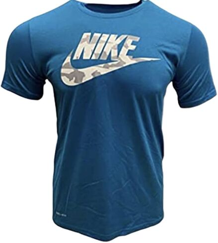 قمصان Nike للرجال Sportswear بأكمام قصيرة (Small، Rush Blue / Camo Logo) in Saudi Arabia