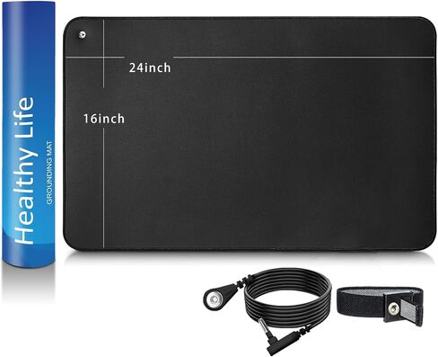 16" x 24"Grounding Mat Kit with 15ft Grounding Cord,Grounding Pad for Health Grounding Bed Mat for Foot Mat,Computer Mat, Sleep Mat, Pet Mat in Saudi Arabia