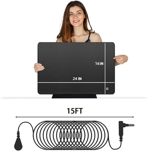 16" x 24"Grounding Mat Kit with 15ft Grounding Cord,Grounding Pad for Health Grounding Bed Mat for Foot Mat,Computer Mat, Sleep Mat, Pet Mat in Saudi Arabia