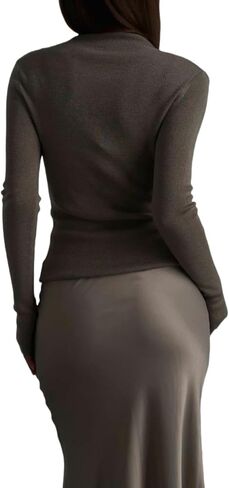 RARITYUS Women’s Silky Satin High Waist Maxi Skirt Elegant Flowy A Line Long Skirt Elastic Bodycon Mermaid Skirt in Saudi Arabia