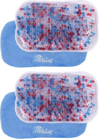 Thrive Reusable Gel Ice Packs for Injuries (2 Pack) – FSA and HSA Approved – Flexible Hot and Cold Compress for Knees, Ankles, Arms, and Back – Soft Cover Ice Packs with Gel Beads in Kuwait