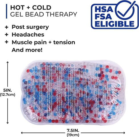 Thrive Reusable Gel Ice Packs for Injuries (2 Pack) – FSA and HSA Approved – Flexible Hot and Cold Compress for Knees, Ankles, Arms, and Back – Soft Cover Ice Packs with Gel Beads in Kuwait