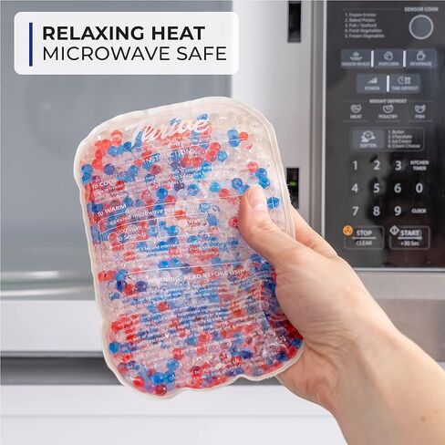 Thrive Reusable Gel Ice Packs for Injuries (2 Pack) – FSA and HSA Approved – Flexible Hot and Cold Compress for Knees, Ankles, Arms, and Back – Soft Cover Ice Packs with Gel Beads in Kuwait