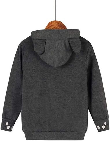 ALYC Boys Girls Hoodies,Pet Holder Cat Dog Large Pouch Carriers Pullover Long Sleeve Cat Ear Sweatshirt (Dark Grey, 140/(6Y-7Y)) in Saudi Arabia