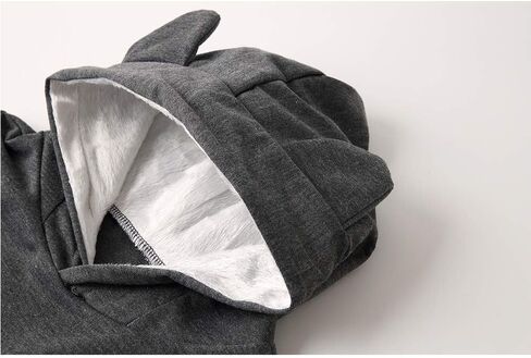 ALYC Boys Girls Hoodies,Pet Holder Cat Dog Large Pouch Carriers Pullover Long Sleeve Cat Ear Sweatshirt (Dark Grey, 140/(6Y-7Y)) in Saudi Arabia