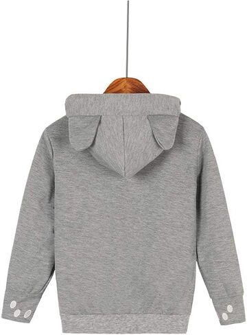 ALYC Boys Girls Hoodies,Pet Holder Cat Dog Large Pouch Carriers Pullover Long Sleeve Cat Ear Sweatshirt (Dark Grey, 140/(6Y-7Y)) in Saudi Arabia