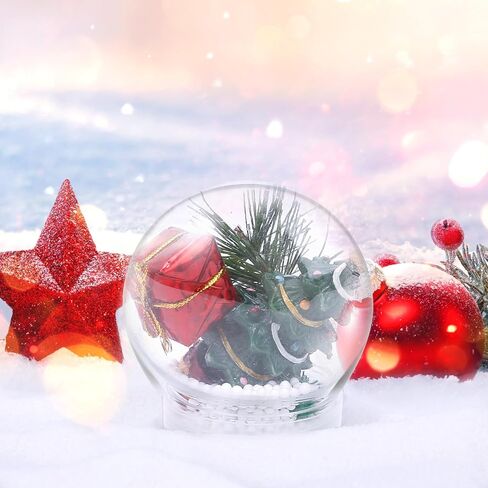 Auihiay 12PCS DIY Snow Globe - Clear Plastic Water Globe, Plastic Snow Globe Kit with Screw Off Cap for DIY Craft and Christmas Decoration (2.8 Inch) in Saudi Arabia